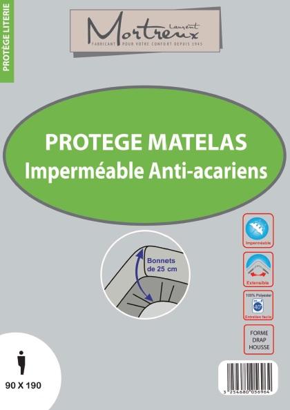Protège Matelas 90x190 Imperméable - Hygiènique - pour Matelas de 13 à 35  cm de Hauteur - Absorbant et Respirant - Barrière anti-Acariens